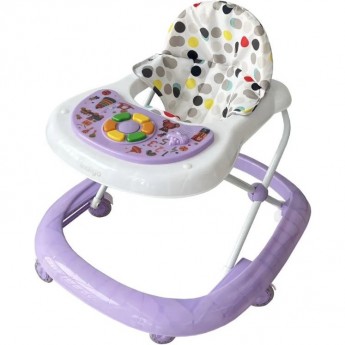 Ходунки детские музыкальные INDIGO BUBBLE C, силиконовые колеса, фиолетовый