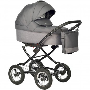 Коляска 2в1 INDIGO BARBARA Classic ba 05 (т.серый)