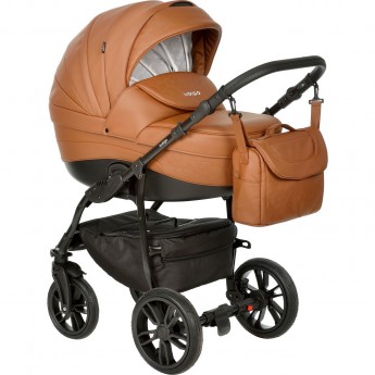 Коляска 2в1 INDIGO Special is 08 (коричневая кожа)