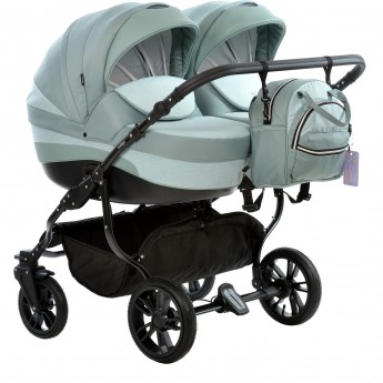 Коляска для двойни INDIGO DUO in 03 (шалфей)