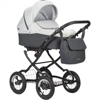 Коляска INDIGO CHARLOTTE SITY CLASSIC 12" 2 в 1 / Cs 05 (т.серый+св.серый)