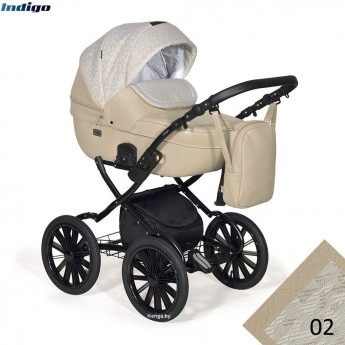 Коляска INDIGO MIO PLUS 14 2 в 1 Бежевый
