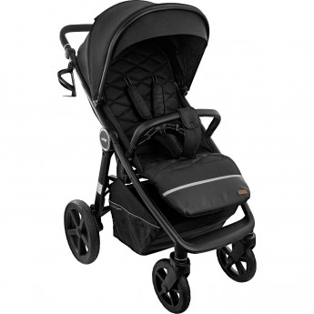 Коляска прогулочная INDIGO BABY CORSA всесезонная складная, черный