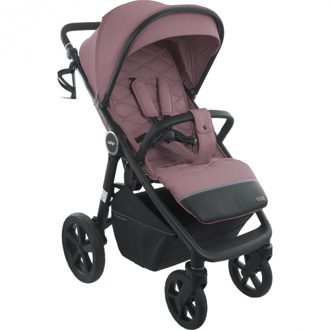 Коляска прогулочная INDIGO BABY CORSA всесезонная складная, розовый 4627183287552