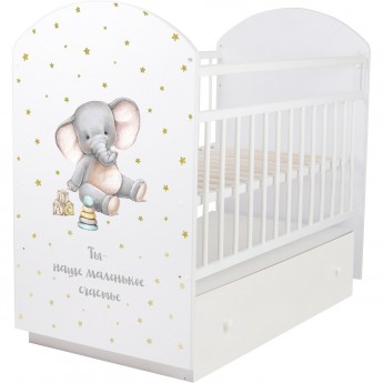 Кровать детская INDIGO My Sleepy белый слоник